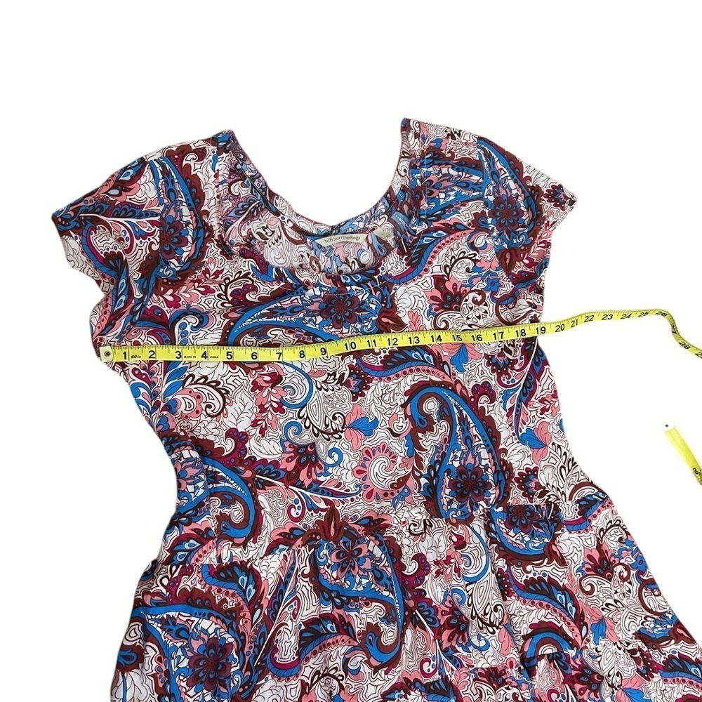Soft Surroundings Size L Kara Paisley Maxi Dress Multicolor Boho Cottagecore - Picture 8 of 13